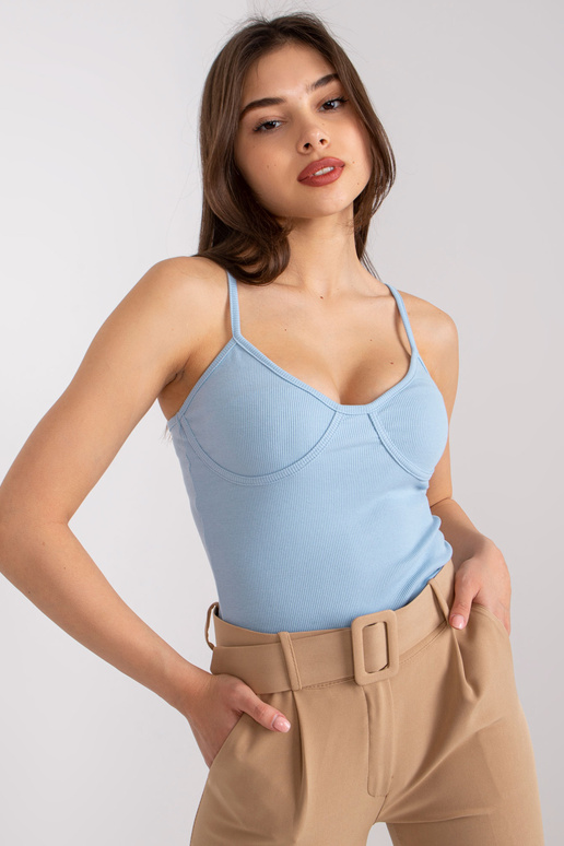 Helesinine puuvillane triibuline topp... Helesinine puuvillane triibuline topp...