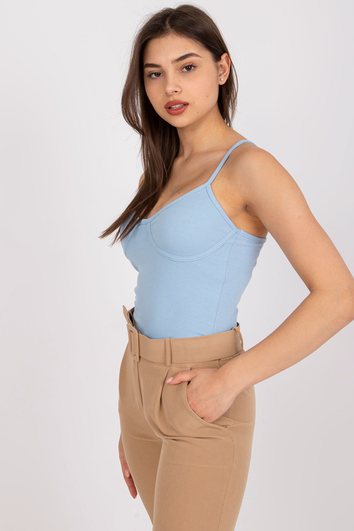 Helesinine puuvillane triibuline topp... Helesinine puuvillane triibuline topp...