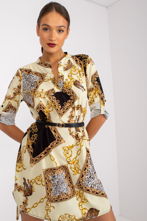 Kollane minikleit Dolorese trükiga