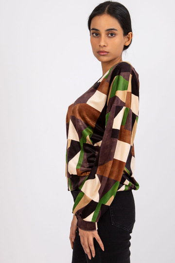 Pruuni-khaki mustriga...