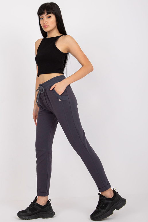 Grafiitpuuvillast naiste dressipüksid