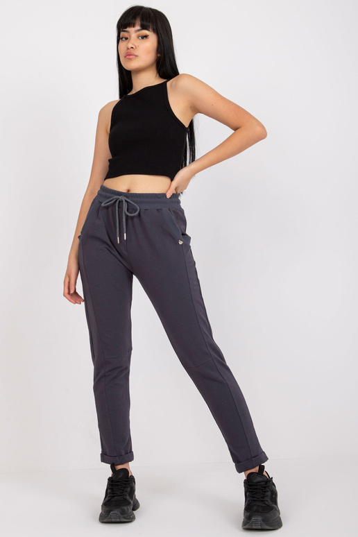 Grafiitpuuvillast naiste dressipüksid