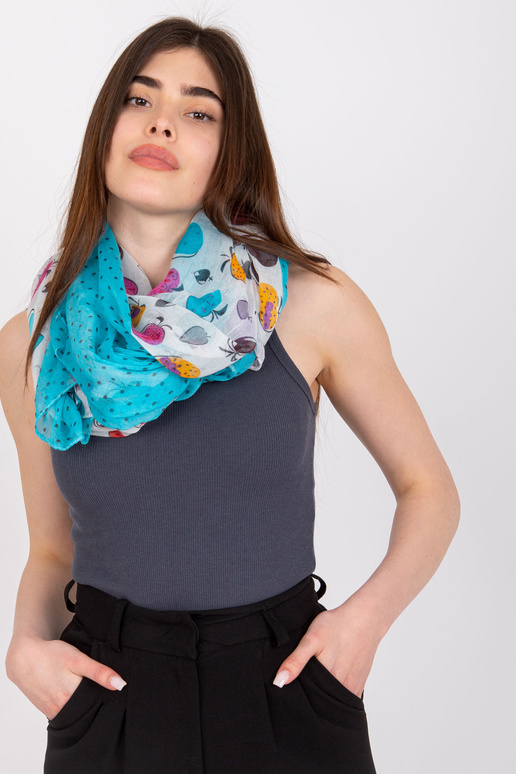 Valge ja sinine ümbris trükiga