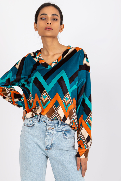 Mereoranž veluurpluus Lea trükistega