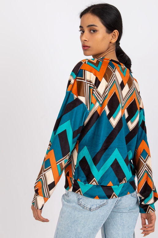 Mereoranž veluurpluus Lea trükistega