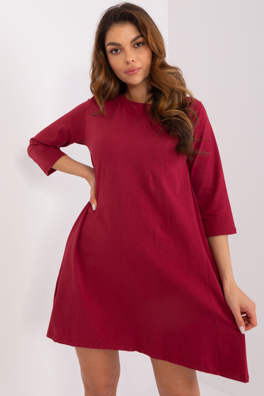 Naiste bordoopunane pitsiga kleit...