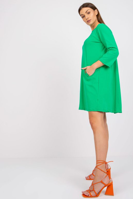 Roheline Dalenne puuvillane kleit