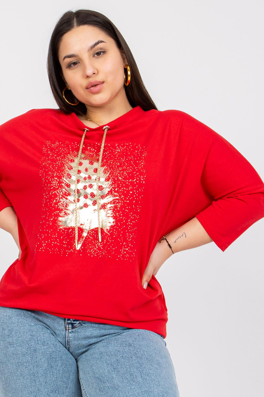 Punane pluss suuruses pluus Manoni...