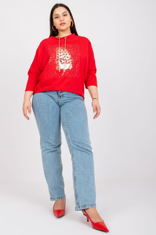 Punane pluss suuruses pluus Manoni...