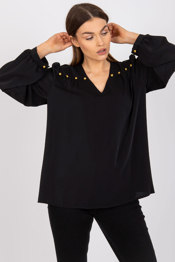 Must vaba V-kaelusega...