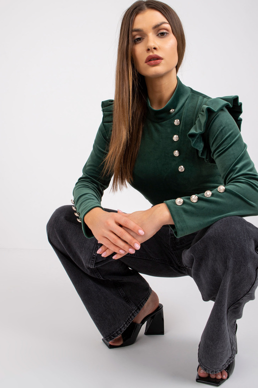 Tumeroheline satsidega veluurpluus Capri