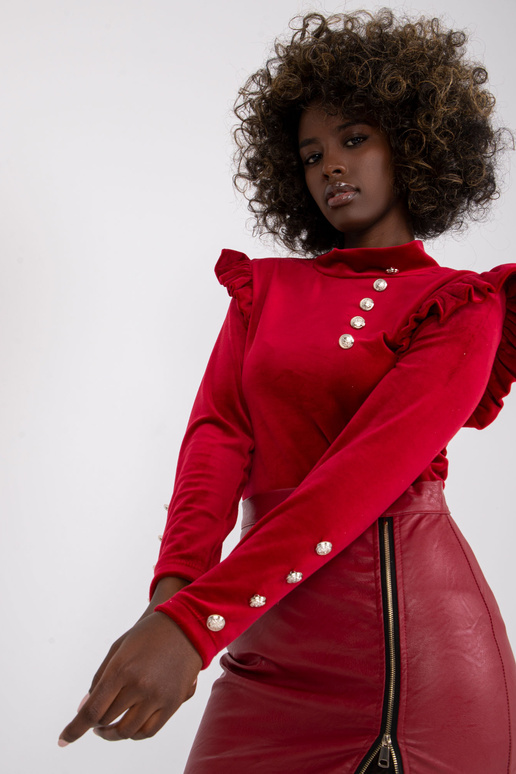 Burgundia veluurpluus Capri nööpidega