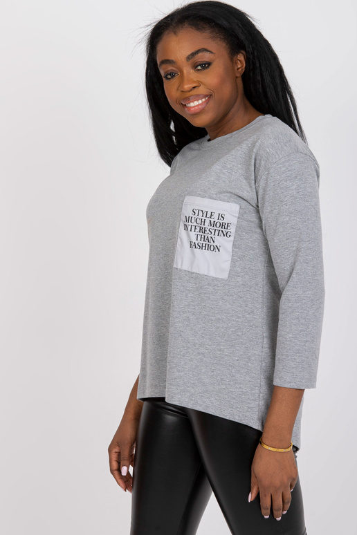 Hall melanž vabaaja puuvillane pluus