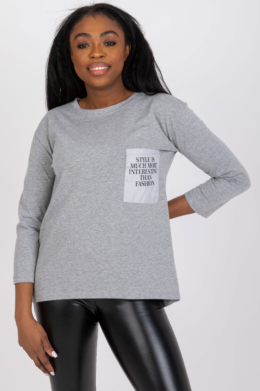 Hall melanž vabaaja puuvillane pluus