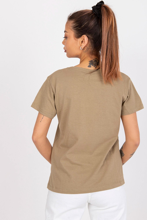 Tumebeež puuvillane t-särk naistele...