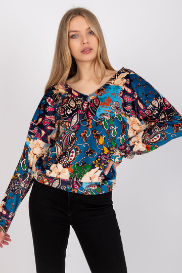 Sinine Nicola trükistega pluus 2