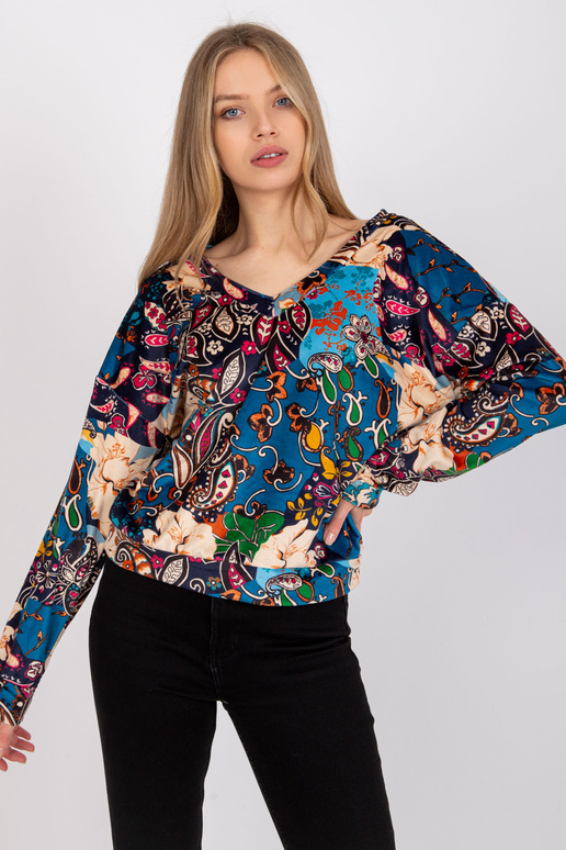 Sinine Nicola trükistega pluus