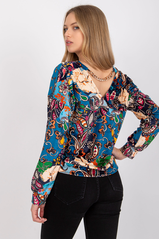 Sinine Nicola trükistega pluus