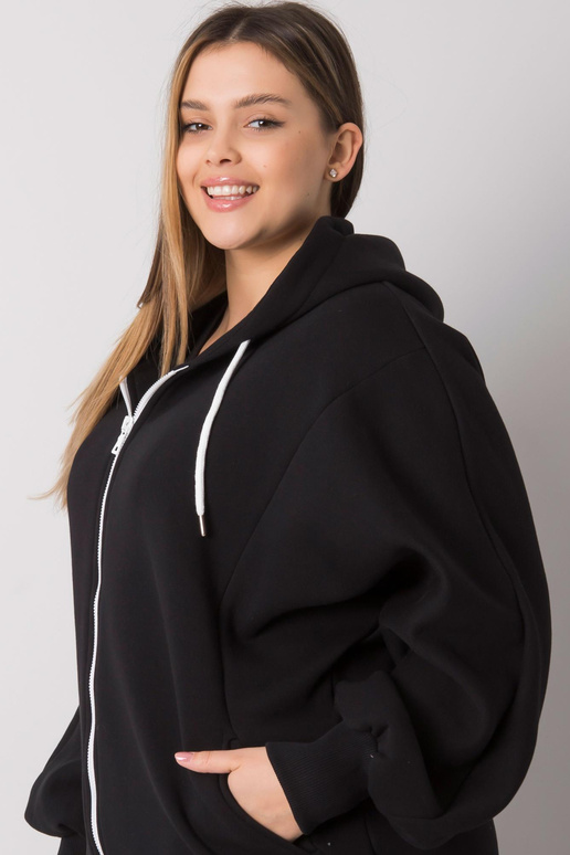 Ella Black Plus Size kapuuts