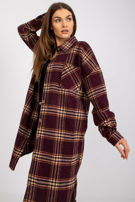 Burgundia kollane pikkade varrukatega...