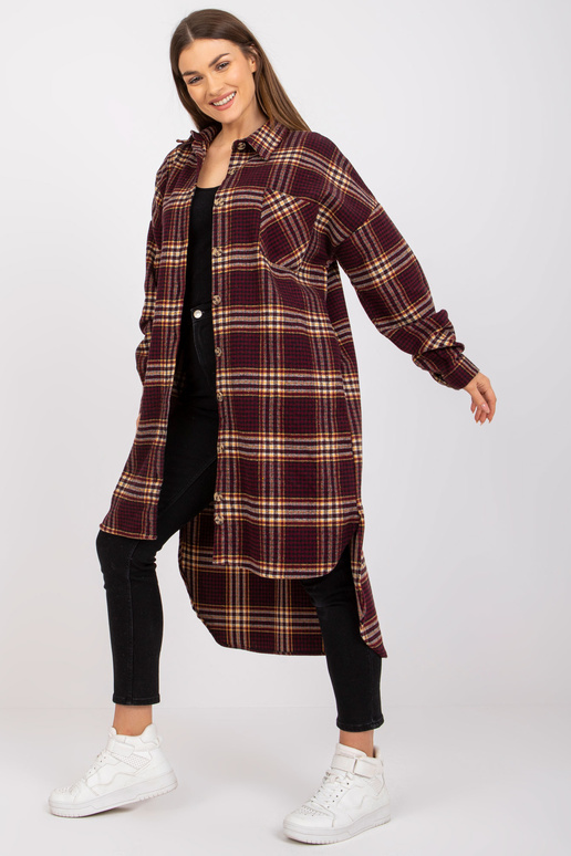 Burgundia kollane pikkade varrukatega...