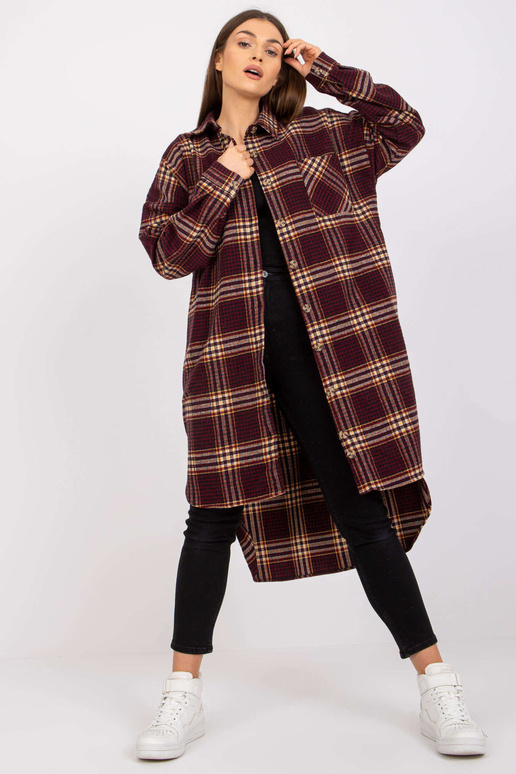 Burgundia kollane pikkade varrukatega...