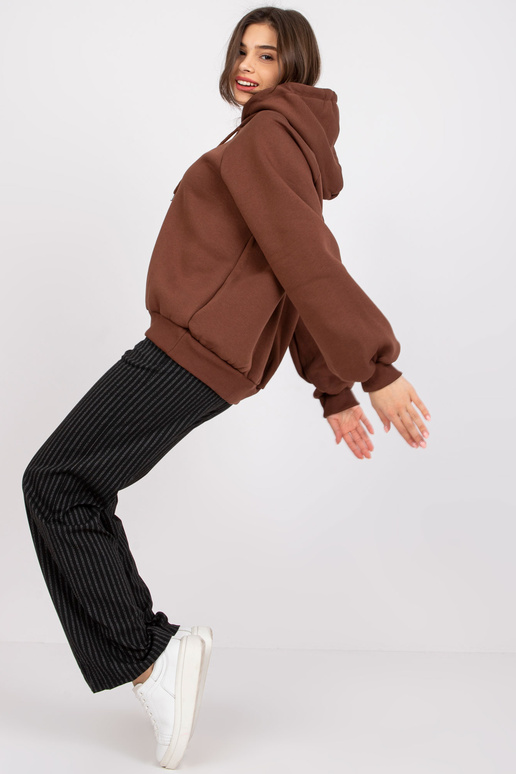 Pruun tikandiga dressipluus Peggy