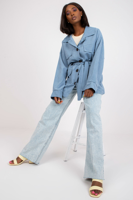 Sinine lühike vööga mantel