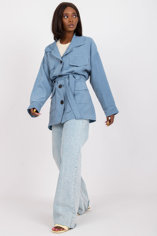 Sinine lühike vööga mantel