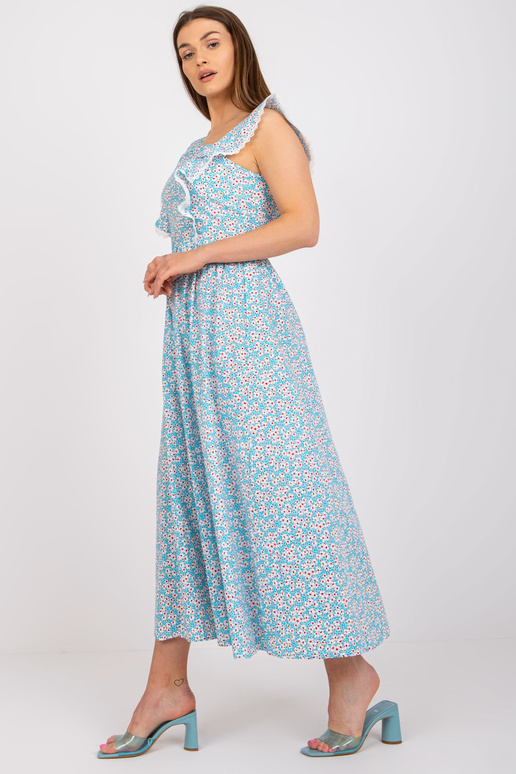 Helesinine puuvillane printidega...