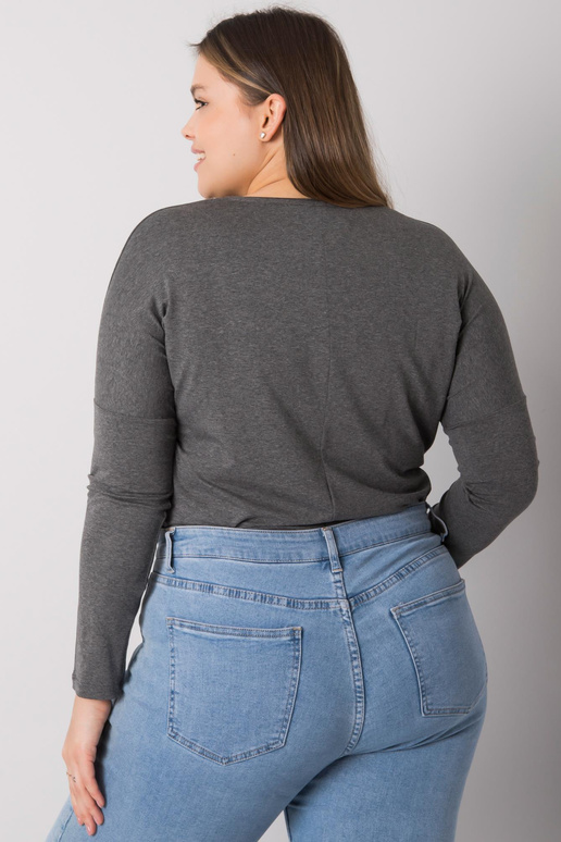 Tumehall Melange Plain Plus Size...