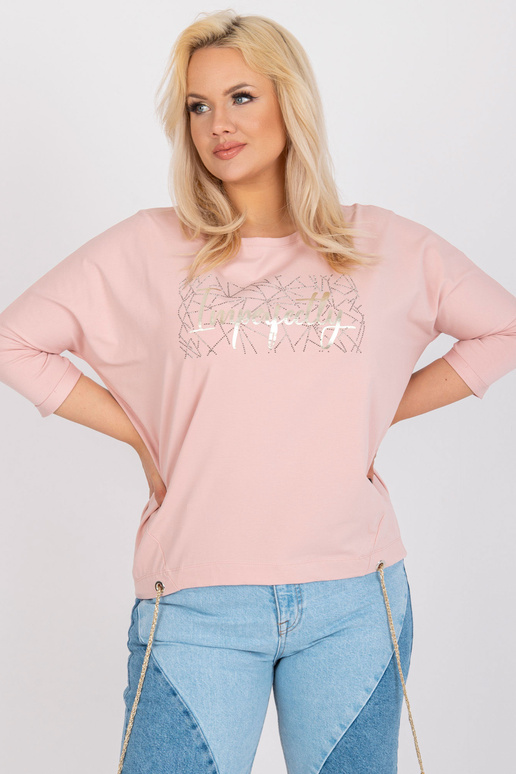 Dirty Pink Plus Size puuvillane pluus...