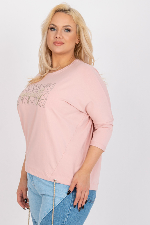 Dirty Pink Plus Size puuvillane pluus...
