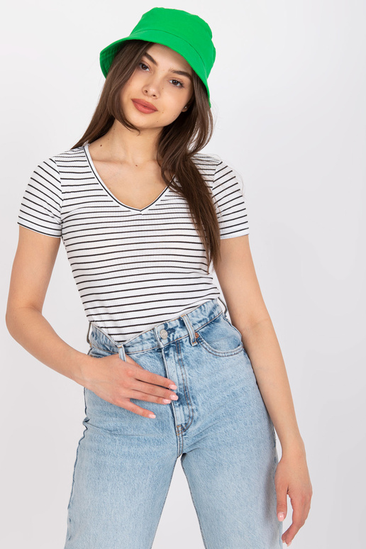 Valge ja musta triibuline pluus...