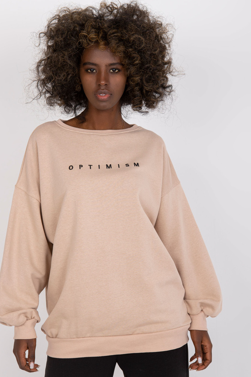 Beež kapuutsita kampsun Miley tikandiga