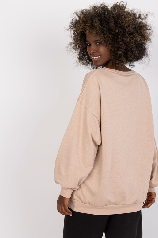 Beež kapuutsita kampsun Miley tikandiga