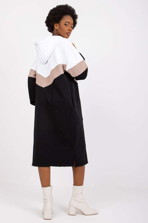 Valge ja must kapuutsiga dressipluus...