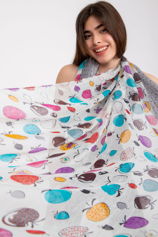 Valge-hall ümbris trükiga