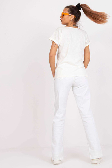 Ecru naiste T-särk kirjaga...