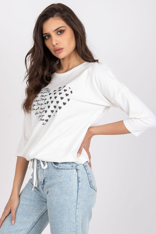 Ecru puuvillane pluus Bindy...