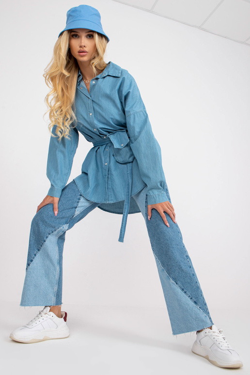 Sinine ülisuur puuvillane särk RUE PARIS