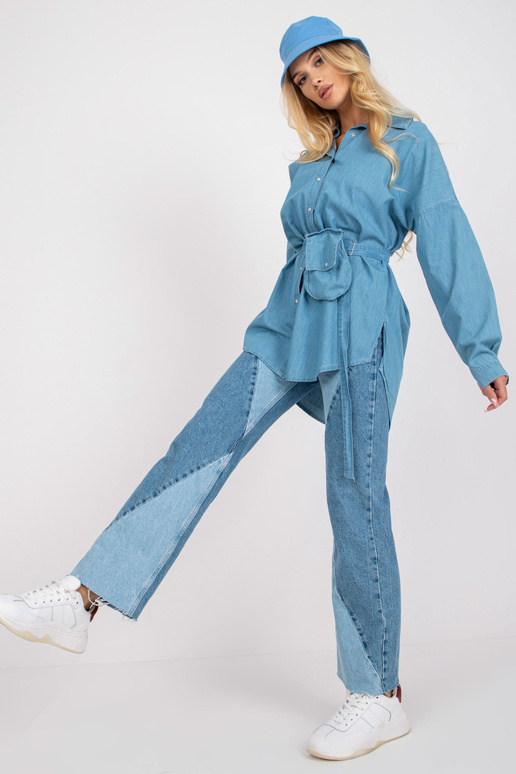 Sinine ülisuur puuvillane särk RUE PARIS