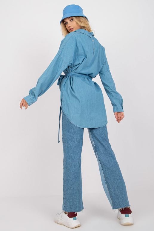 Sinine ülisuur puuvillane särk RUE PARIS