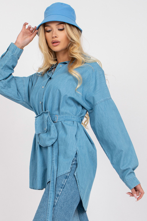 Sinine ülisuur puuvillane särk RUE PARIS