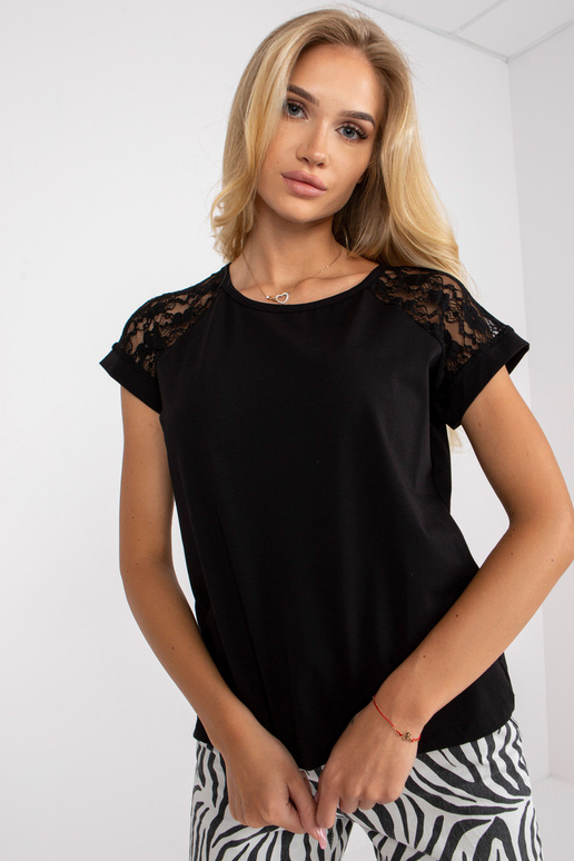 RUE PARIS must vabaaja puuvillane pluus