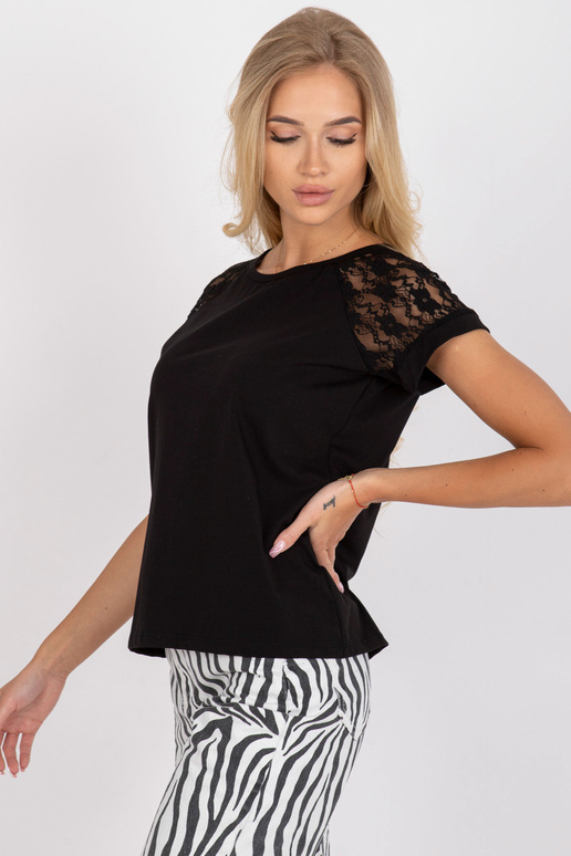 RUE PARIS must vabaaja puuvillane pluus