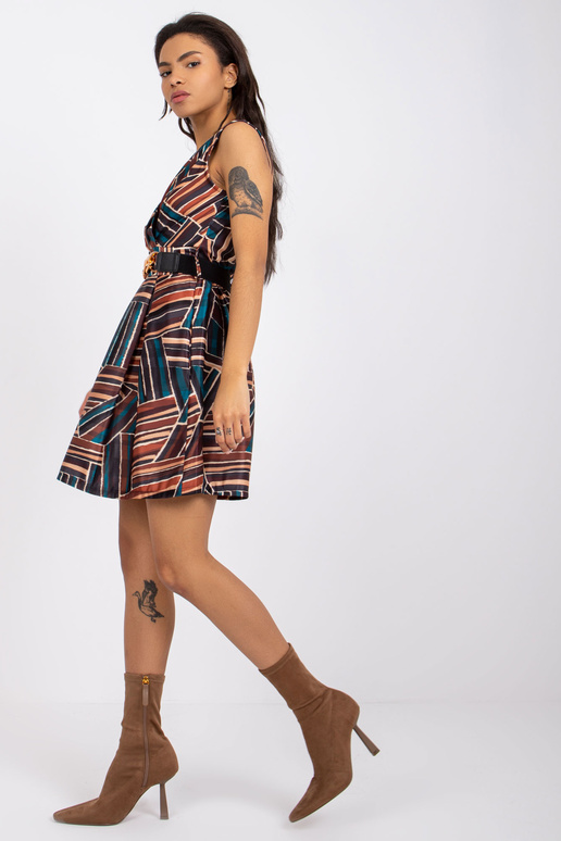 Must-pruun kleit rihmaga Marthe