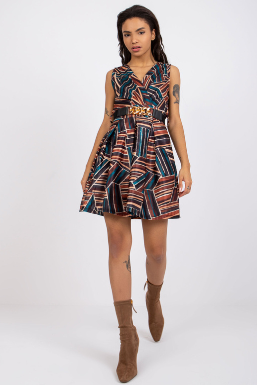 Must-pruun kleit rihmaga Marthe