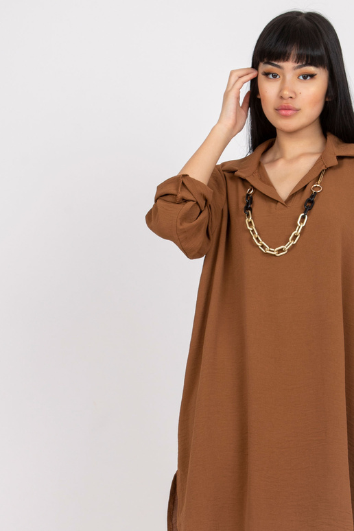 Pruun vabaaja kleit üleskeeratavate...