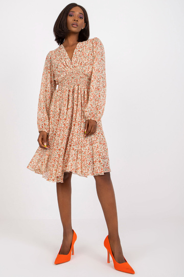 Beež lilleprintidega kleit...